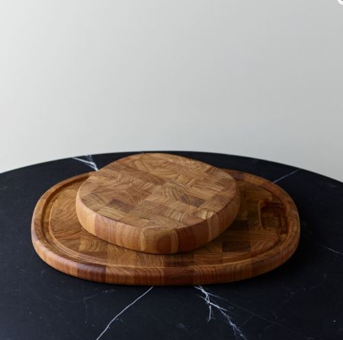 Piet Hein Supercircle Hackblock Ø: 26 cm – Teak