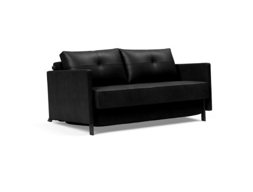 Innovation Living Cubed Sovesofa m. Armlæn L: 140 cm - Faunal Black/Mat Sort