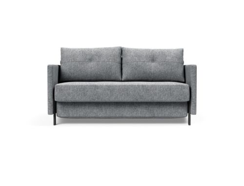 Innovation Living Cubed Schlafsofa mit Armlehnen L: 140 cm – Twist Granite/Matt Black
