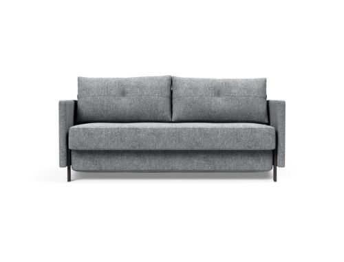Innovation Living Cubed Schlafsofa mit Armlehnen L: 160 cm – Twist Granit/Matt Black