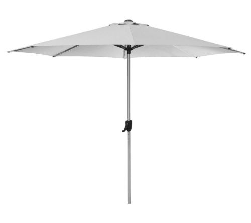 Cane-line Outdoor Sunshade Parasol m/Krank Ø: 300 cm - Dusty White/Mat Anodiseret  Aluminium