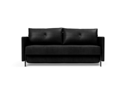Innovation Living Cubed Schlafsofa mit Armlehnen L: 160 cm – Faunal Black/Matt Black
