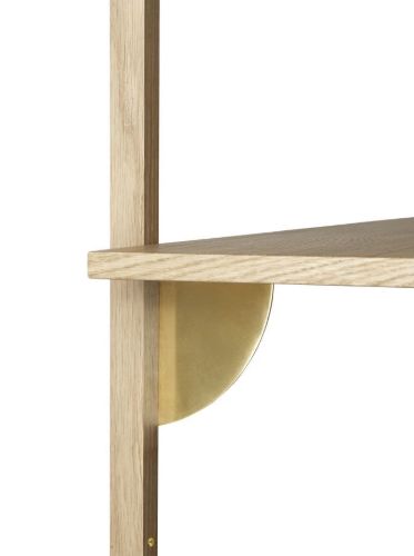 Ferm Living Sector Regal T/N 54x102 cm Eiche-Messing