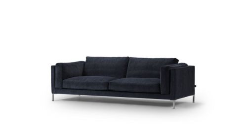 Juli 301 2,5 Pers. Sofa L: 240 cm – Tabak 50/Edelstahl gebürstet