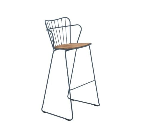 HOUE Paon Bar Stool SH: 78 cm - Midnight Blue