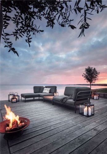 HOUE Level Lounge Chair H: 82 cm – Alpengrün