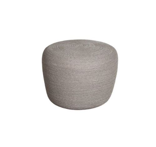 Cane-line Outdoor Circle Fodskammel Lille H: 39 cm - Taupe Soft Rope