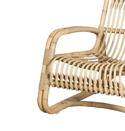 Cane-line Outdoor Curve Loungesessel SH: 32 cm - Natur
