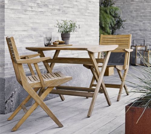 Cane-line Outdoor Flip Klapptisch Klein 80x80 cm - Teak