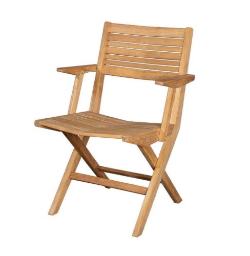 Cane-line Outdoor Flip Foldestol med Armlæn SH: 47 cm - Teak