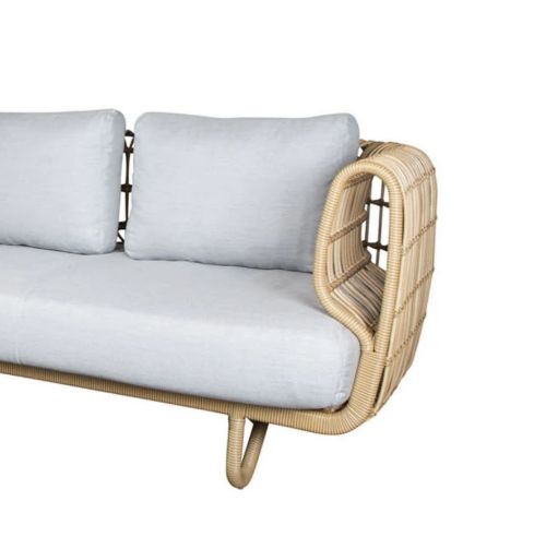 Cane-line Outdoor Nest 3 Pers. Sofa OUTDOOR L: 226 cm - Natur/Hellgrau
