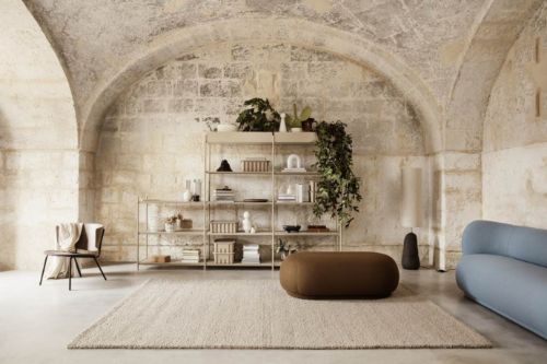 Ferm Living Rico Ottomane gebürstet L: 124 cm – Sand