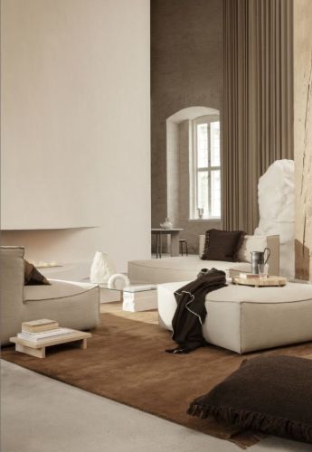 Ferm Living Catena Sofa Open End Links L300 Baumwollleinen 170x108 cm - Natur