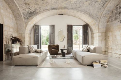 Ferm Living Catena Sofa Open End Right L301 Baumwollleinen 170x108 cm - Natur