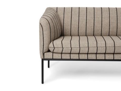 Ferm Living Turn 2-Sitzer Pasadena B: 160 cm - Sand / Schwarz