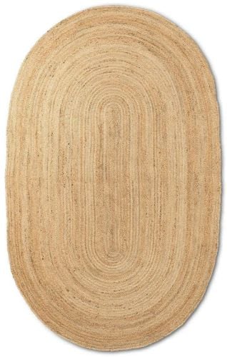 Ferm Living Eternal Oval Jute Rug Small 140x200 cm - Natural