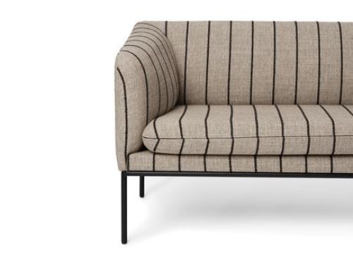 Ferm Living Turn 3-Sitzer Pasadena B: 200 cm - Sand / Schwarz