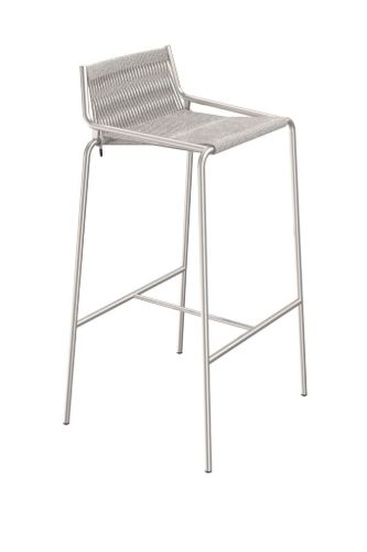 Thorup Copenhagen Noel Bar Chair SH: 77 cm - Stål/Grå