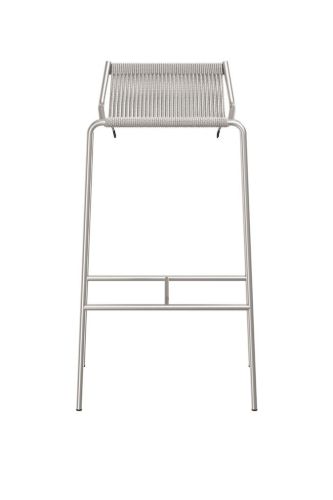 Thorup Copenhagen Noel Barstuhl SH: 77 cm - Stahl/Grau