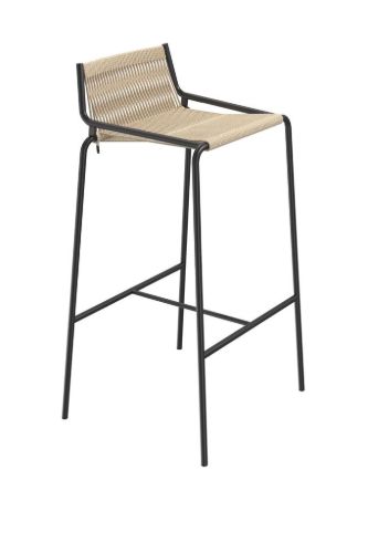 Thorup Copenhagen Noel Bar Chair SH: 77 cm - Sort/Natur