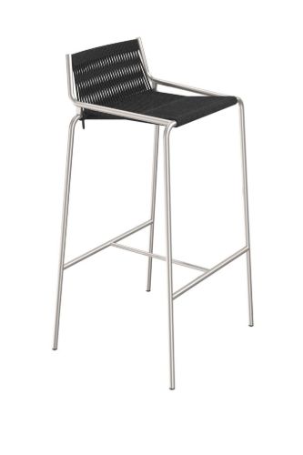 Thorup Copenhagen Noel Bar Chair SH: 77 cm - Stål/Sort