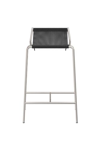 Thorup Copenhagen Noel Thekenstuhl SH: 67 cm – Stahl/Schwarz