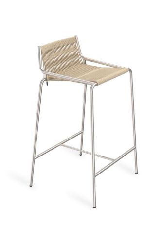 Thorup Copenhagen Noel Counter Chair SH: 67 cm - Stål/Natur