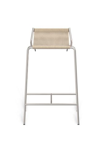 Thorup Copenhagen Noel Thekenstuhl SH: 67 cm – Stahl/Natur