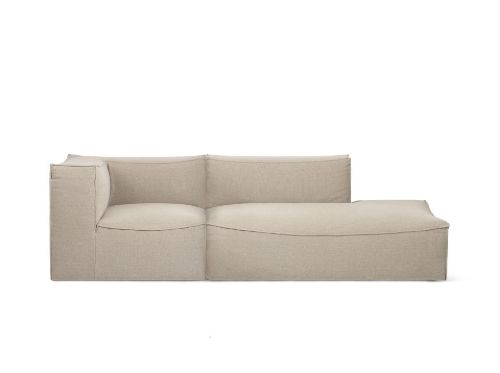 Ferm Living Catena Sofa Open End Left S300 Rich Linen 150x95 cm - Natur