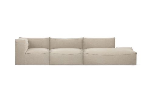 Ferm Living Catena Sofa Open End Right S301 Rich Linen 150x95 cm - Natur