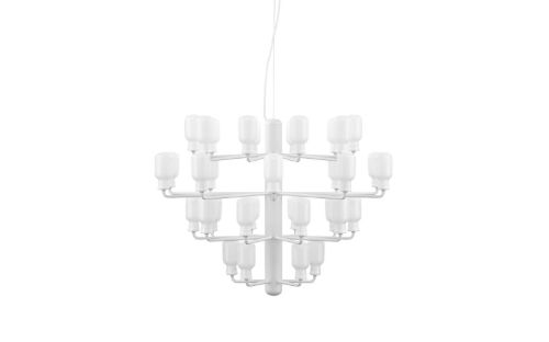 Normann Copenhagen Amp Lysekrone Large Ø: 85cm - Hvid/Hvid