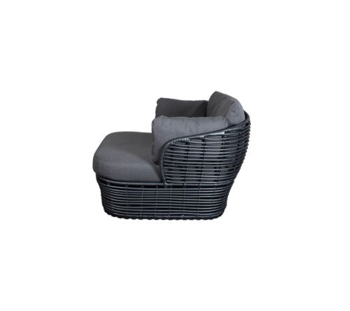 Cane-line Outdoor Basket Loungesessel inkl. Hynder SH: 40 cm - Graphit/Grau