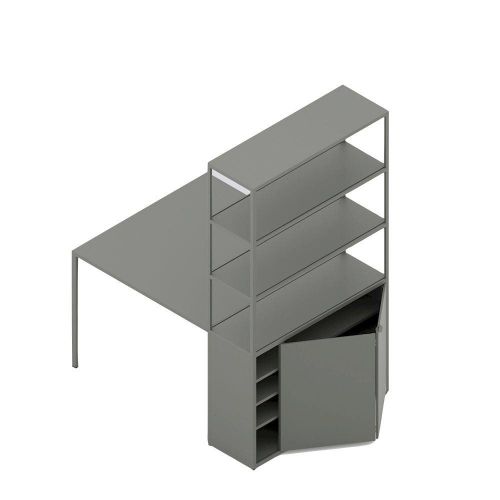 HAY New Order Comb. 401 - Incl. 1 Table 1 Door/W. Wall Safety Bracket 179,9x100cm - Army