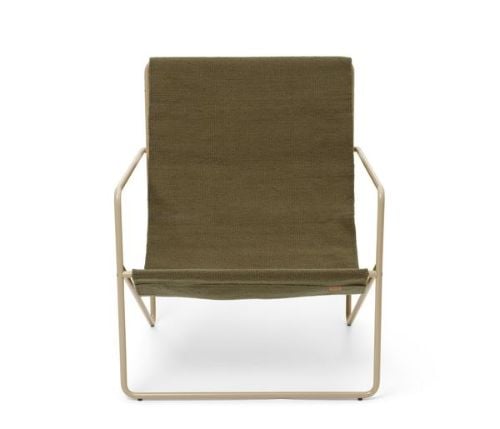 Ferm Living Desert Lounge Chair SH: 20 cm – Kaschmir/Oliv