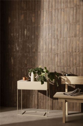 Ferm Living Tablett für Pflanzkasten Marmor D: 17 cm - Beige