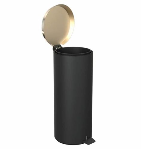 FROST Treteimer 550 Large 15L – Mattschwarz/Poliertes Gold