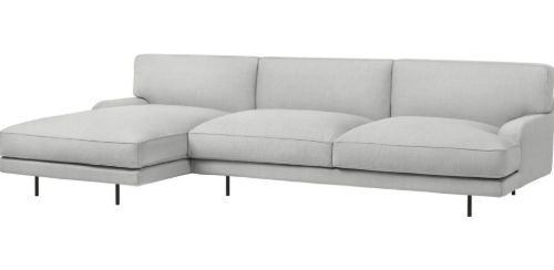 GUBI Flaneur Sofa m. Chaiselongue B: 270 cm – Schwarz / Fame Hybrid 1101