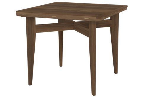 GUBI B Tisch rund quadratisch 85x85 cm - Amerikanischer Nussbaum matt lackiert