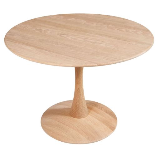 Snedkergaarden Nanna Ditzel Trisse Sofabord ND 110 Ø: 55 cm - Hvidolieret Eg