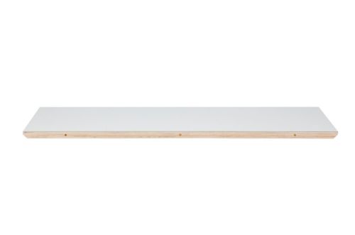Haslev Symphony 76 tillægsplade - Hvid laminat med ubehandlet krydsfiner kant - 105 x 48 cm