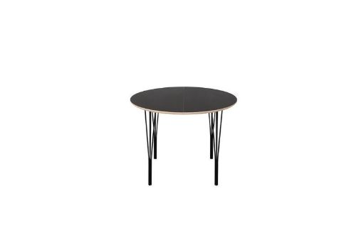 Haslev Symphony 82 Spisebord Ø: 105 cm - Sort Linoleum / Sort