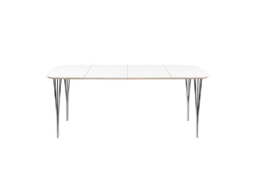 Haslev Symphony 86 Esstisch 90 x 90 cm – Weißes Laminat / Chrom