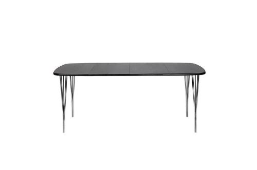 Haslev Symphony 86 Esstisch 90 x 90 cm – Schwarz gebeizte und lackierte Eiche / Chrom