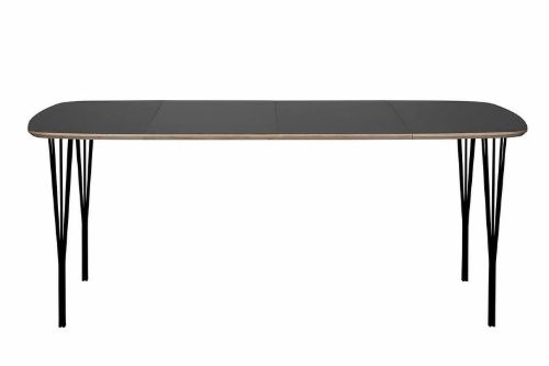 Haslev Symphony 86 Esstisch 90 x 90 cm – Graphitlaminat / Schwarz