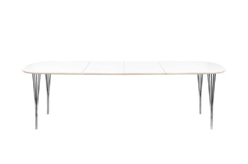 Haslev Symphony 88 Esstisch 90 x 150 cm – Weißes Laminat / Chrom