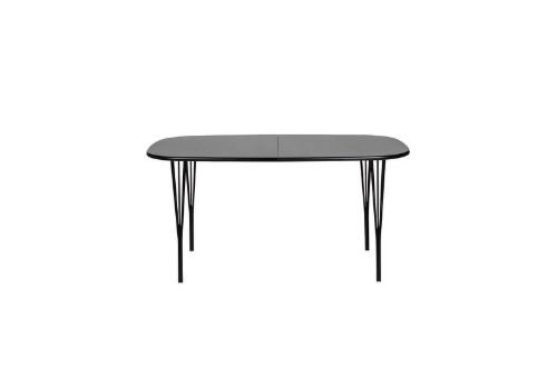 Haslev Symphony 88 Spisebord 90 x 150 cm - Sortbejdset & Lakeret Eg / Sort