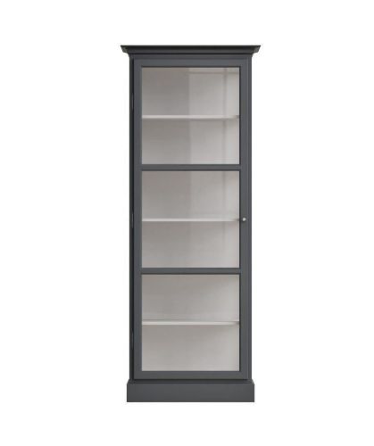 Lindebjerg Design Classic V1 Vitrineskab Venstrehængt Dør 70x210 cm - Anthracite