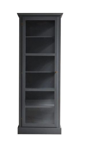 Lindebjerg Design Color N1 Vitrineskab Venstrehængt Dør 70x210 cm - Anthracite
