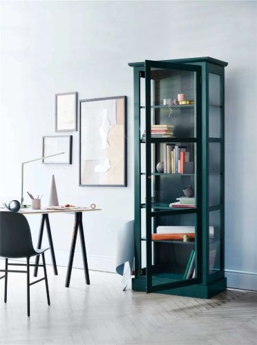 Lindebjerg Design Color N1 Vitrine Linksangeschlagene Tür 70x210 cm - Grün