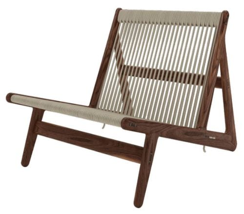GUBI MR01 Initial Lounge Chair SH: 33 cm - Walnut